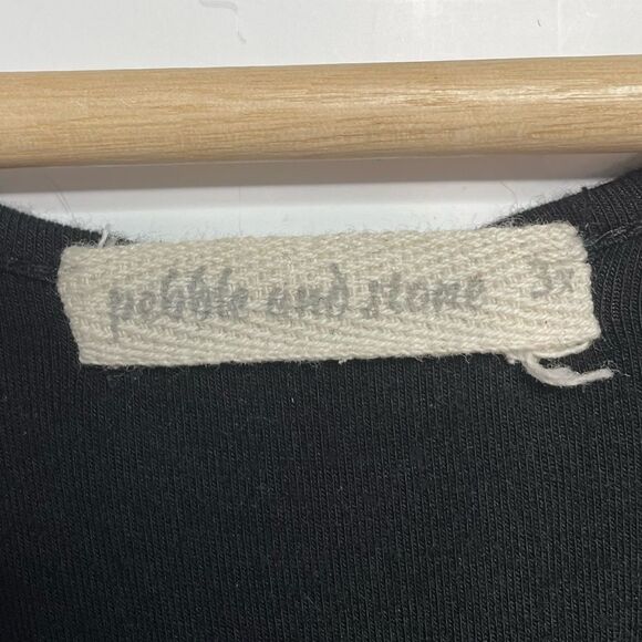 Pebble & Stone Black Embroidered Collar Shirt 3X - Picture 4 of 5